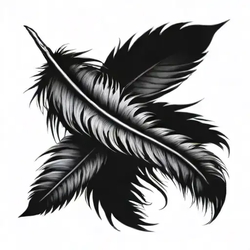 Feather Dripping Ink