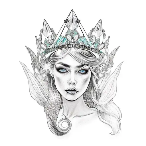 Mermaid With Crystal Crown