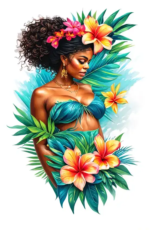 Hawaiian Women Full Body