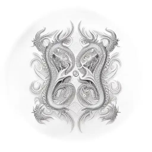 Intricate Dragon Scales Forming A Spine