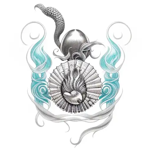 Seashell Warrior Mermaid