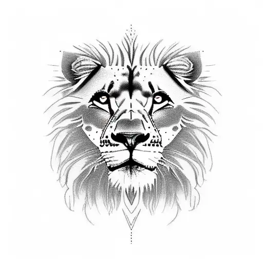 A Lion Racing Against A Cheetah In A Tattooed Race Track