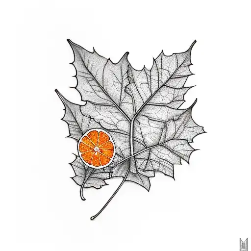 Pumpkin Fall Leaves Oranges