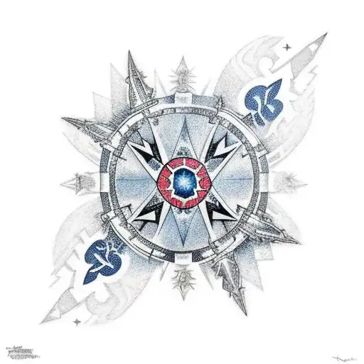 Southern Cross Constellation And Zodiac Knight And Winter