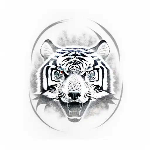 Eagle On Top Tiger In Middle Wolf In Last In Forest