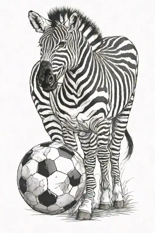 Zebra With Football