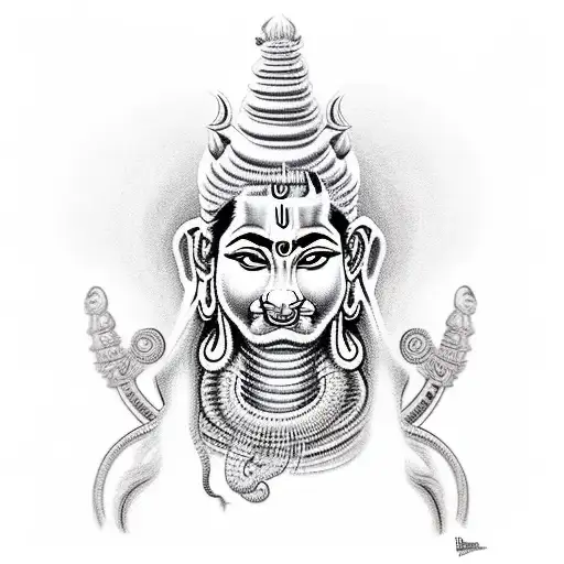 Hindu God Shiva And Hanumaan Badass