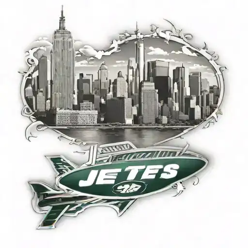 New York City Skyline New York Jets