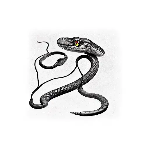 Biceps Realistic Tattoo Project Black With Basiliacos Snake And Phoenix From Harry Potter