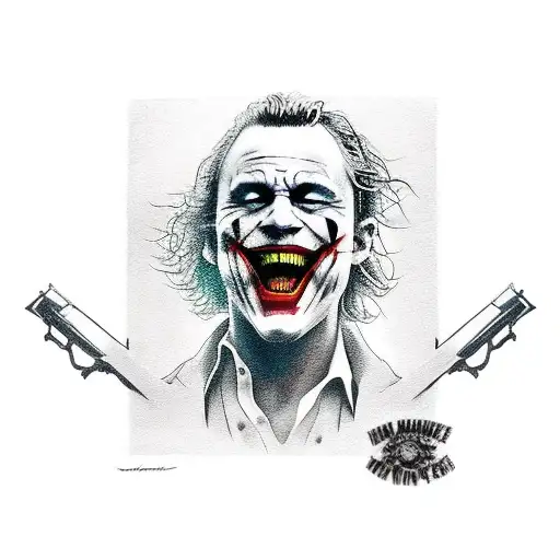 Heath Ledger Joker With Guns