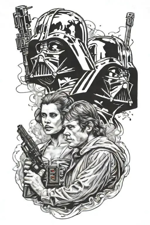 Star Wars Leia Han Solo Darth Vader Laser