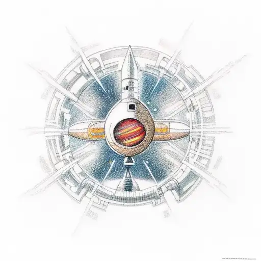 Outer Space And Rocket Launch And Future