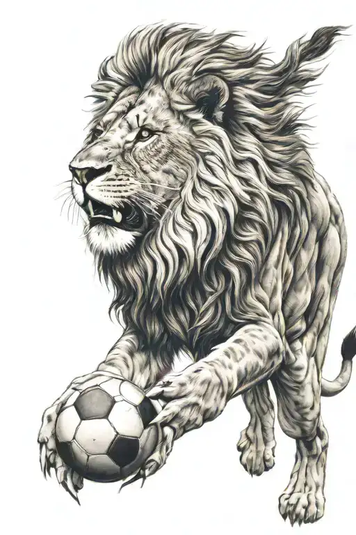Lion With Football
