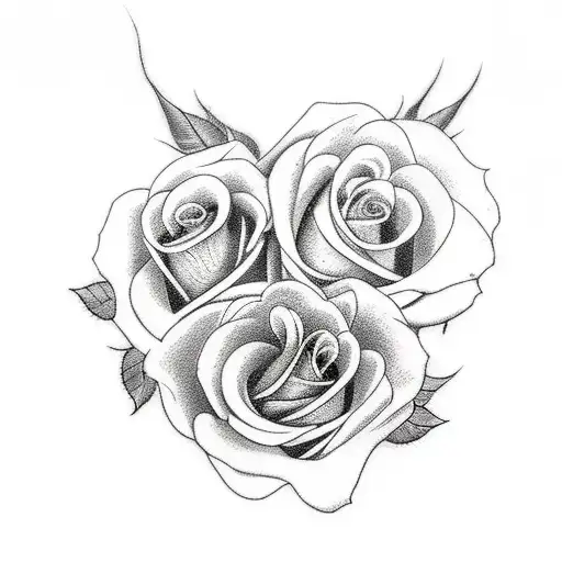 Woman With Roses And Skull