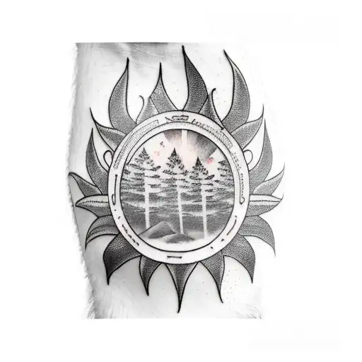 Half Sleeve Dark Layered Forest Roots On Wrist And Hand