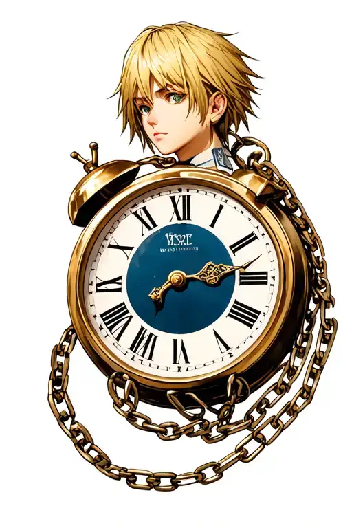 Kurapika Chain On A Clock