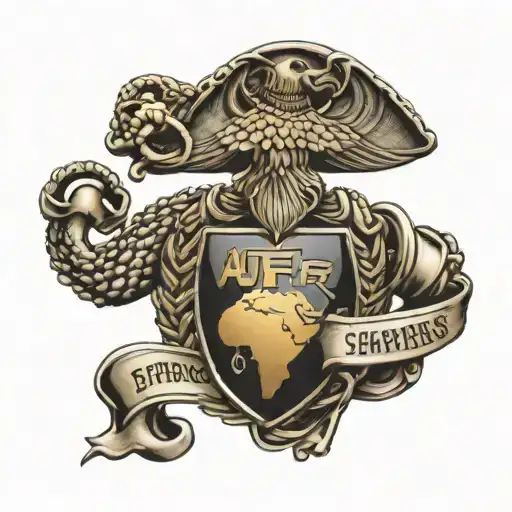 Marine Corps Emblem Semper Fi Dad Holding Hands
