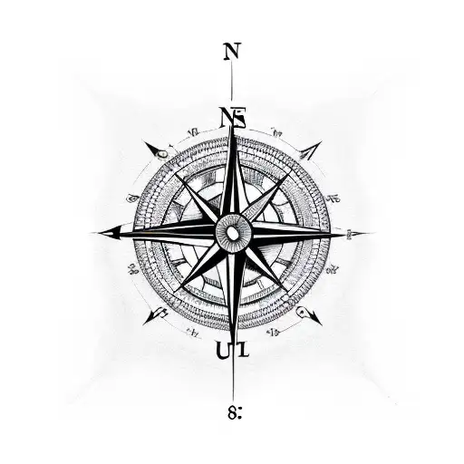 Compass With Native Arrow