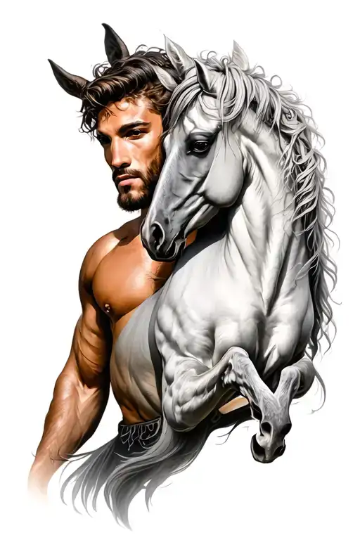 Centaur Half Man Half Horse Tattoo Design