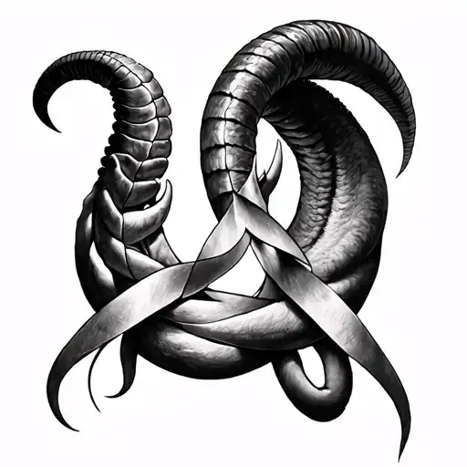 Capricorn Intertwined W Cancer Sign Tattoo W 06 09 23 Incorporated