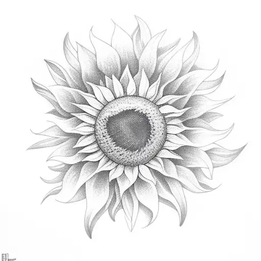 Sunflower With 5 Pedals Floating Away