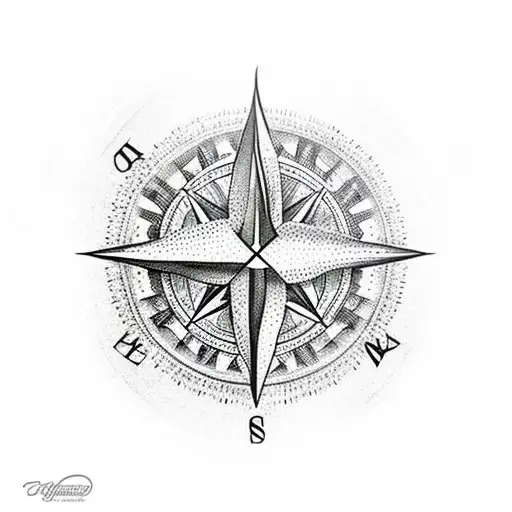 Arrow Feather Compass