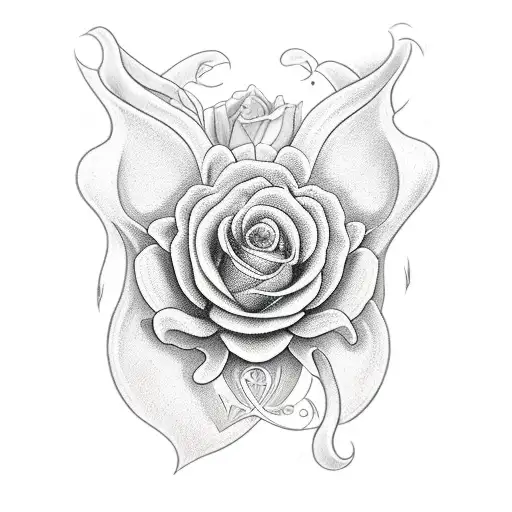 Lily Of The Valies With An Hour Glass With Angle Wings And With The Name Isla