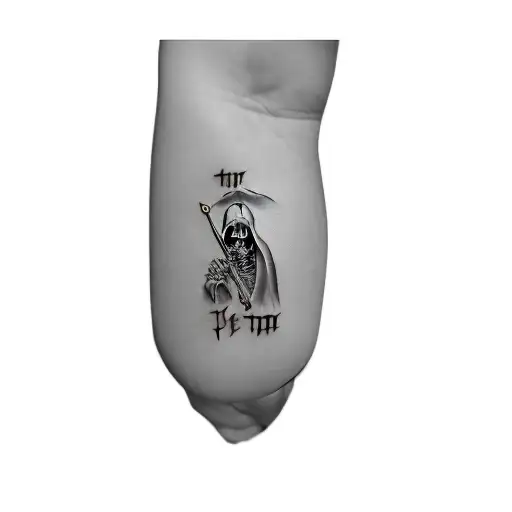 A Grim Reaper Holding A Scythe