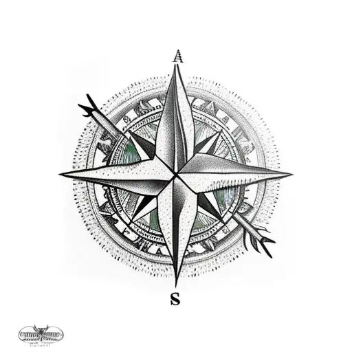 Arrow Feather Compass