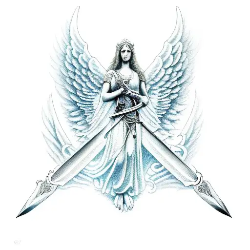 Guardian Angel And Sword