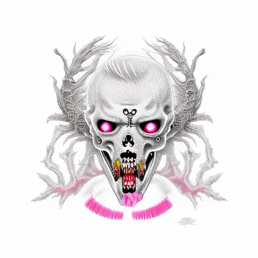 Fashionable Zombie Wearing A Pink Emo Outfit