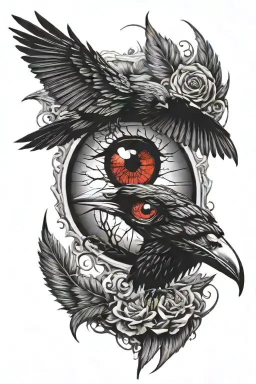 Crow And Sharingan Eye