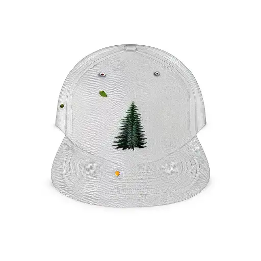 Pine Trees And Fishing With A Baseball Cap On
