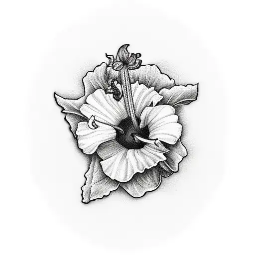 Hibiscus And Sunflower