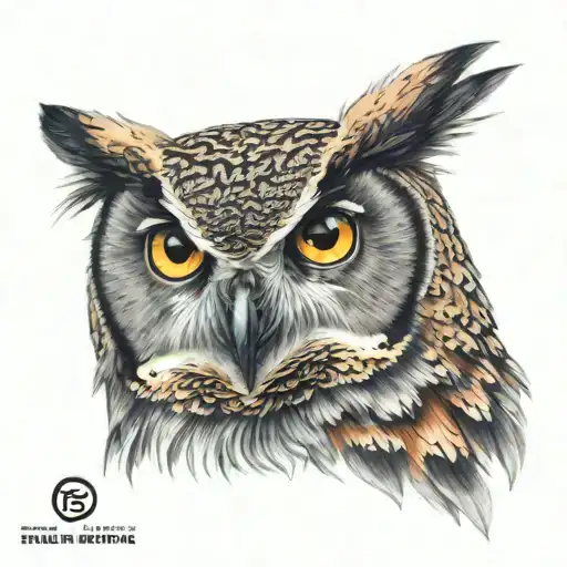 Owl With Colored Eyes