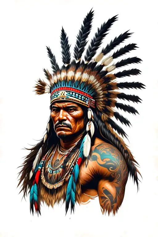 Mohawk Native American Warrior