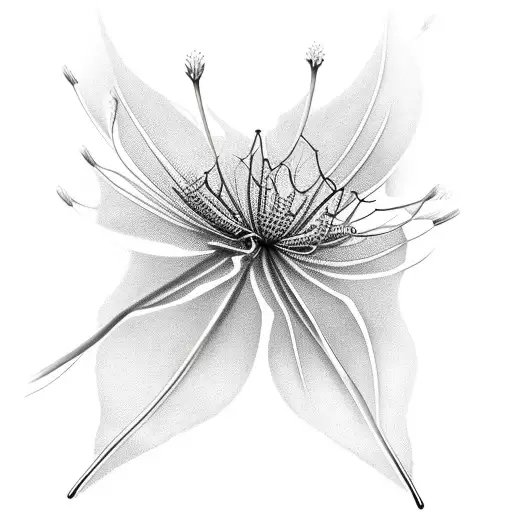 Spider Lily Wrapped Around Clavicles