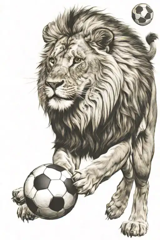 Lion With Football