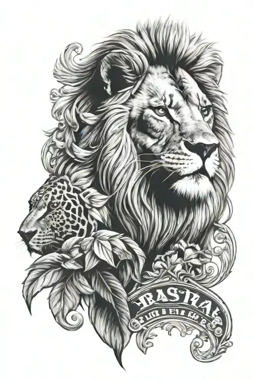 In The Background Las Vegas Casino Lion Face