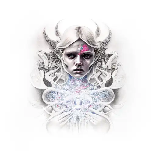 A Girl Being Freed From Her Inner Hell And Being Reborn Into Something New