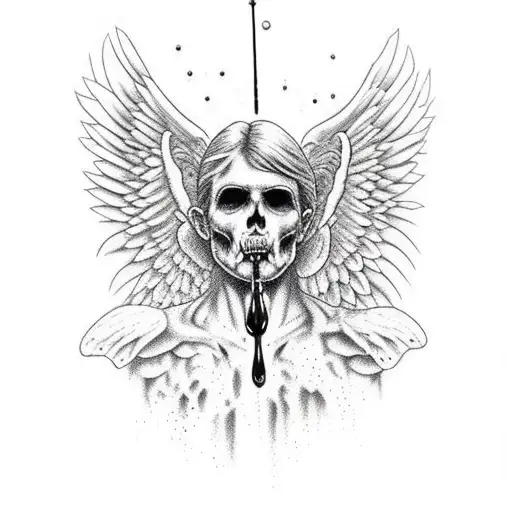 Angel With Ak47 And Blood In His Eyes For Forearm