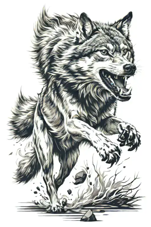 Scottish Wolf Running