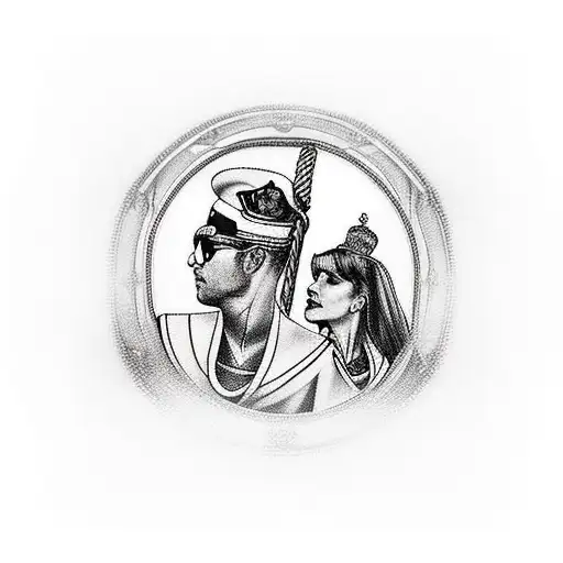 Sailor Whit Wife When Leave The Port