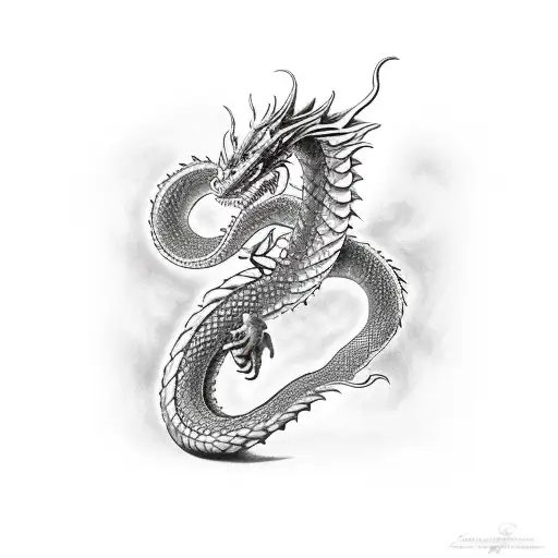 Dragon And Snake And Fire