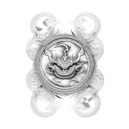 The Dragon Circles The Moon