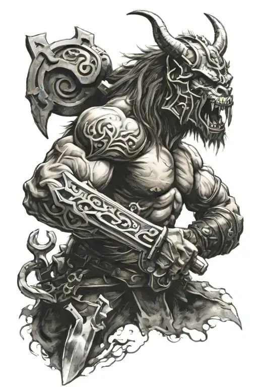 Berserker Symbol With Sword