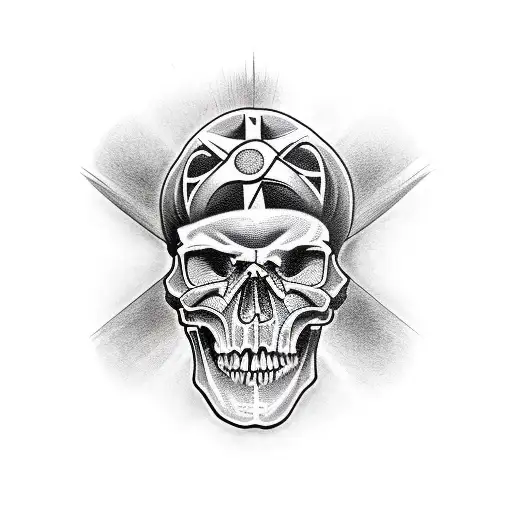 Cross Skull 666