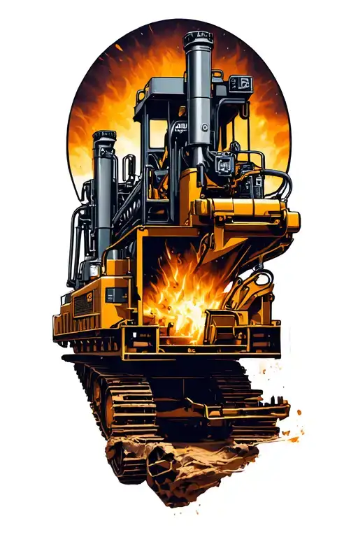 Mining Machines Inspierd Tatto Design