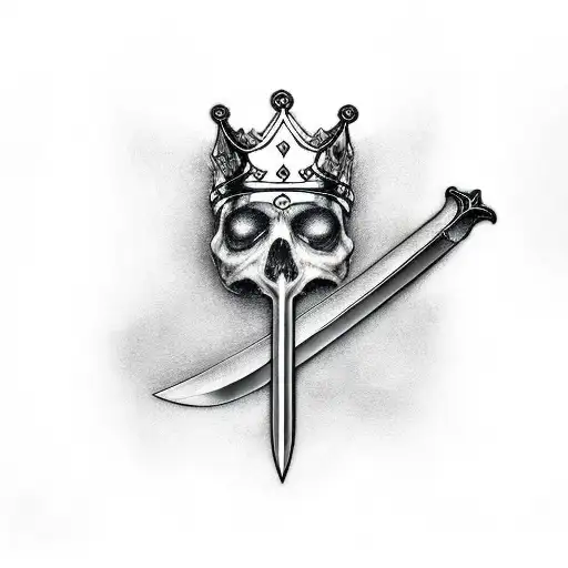 Sword With A Crown Around The Blade