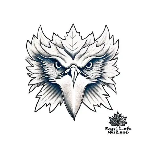Eagle Holding Maple Leaf